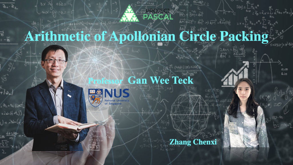 project pascal, Zhang chenxi, Gan Wee Teck,Raffles Institution, NUS,Math, Apollonian Circle,mathmatics